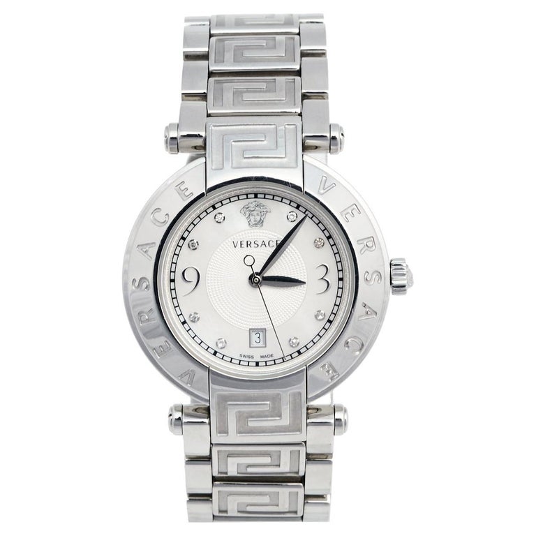 Versace Mother of Pearl Stainless Steel Reve Women's Wristwatch 35 mm at  1stDibs