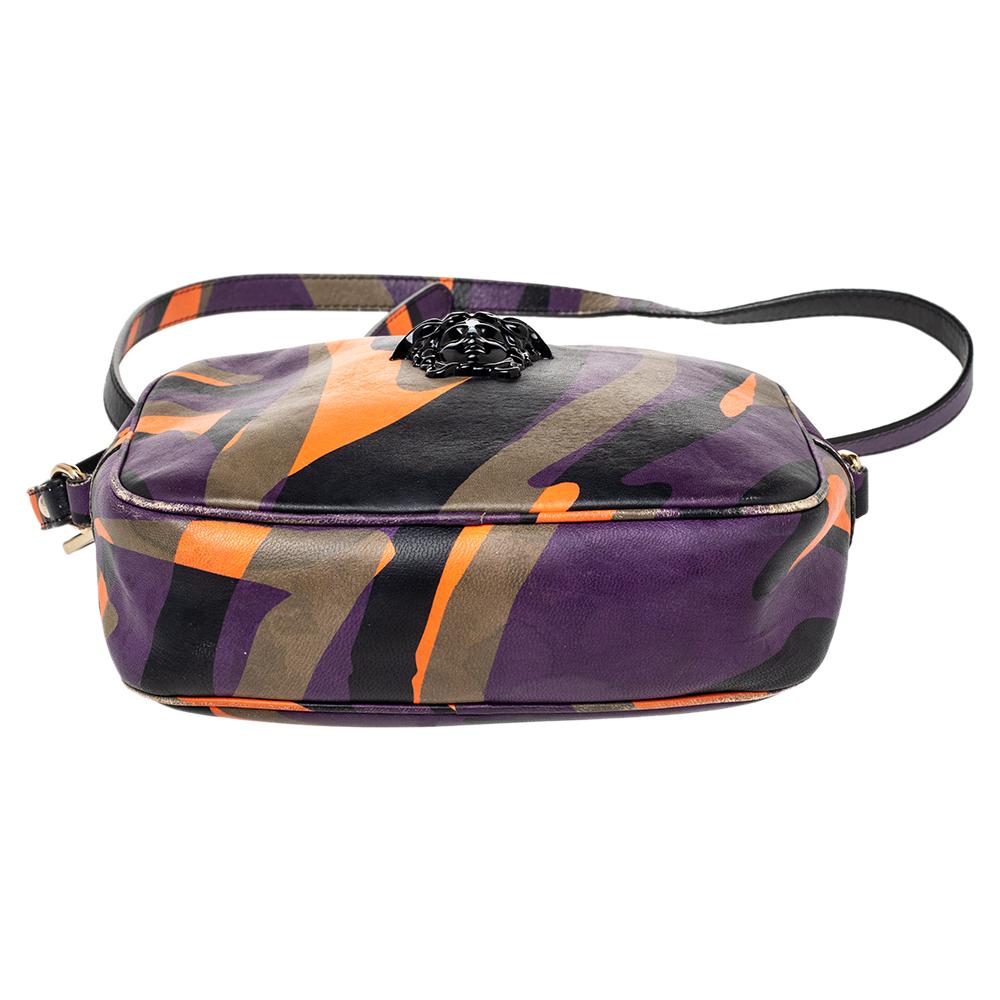 Versace Multicolor Leather Palazzo Medusa Camera Crossbody Bag 4