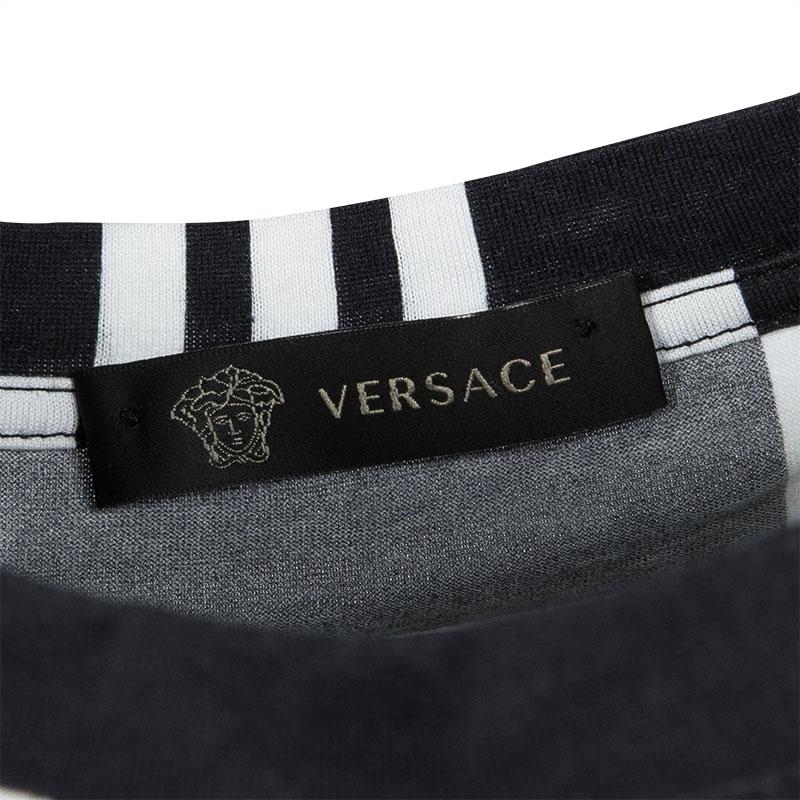 Gray Versace Multicolor Medusa Print T-Shirt XL