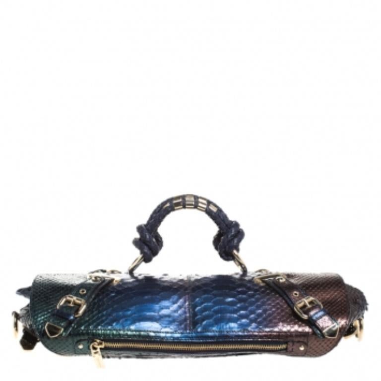 Versace Multicolor Ombre Python Canyon Tasche im Angebot 1
