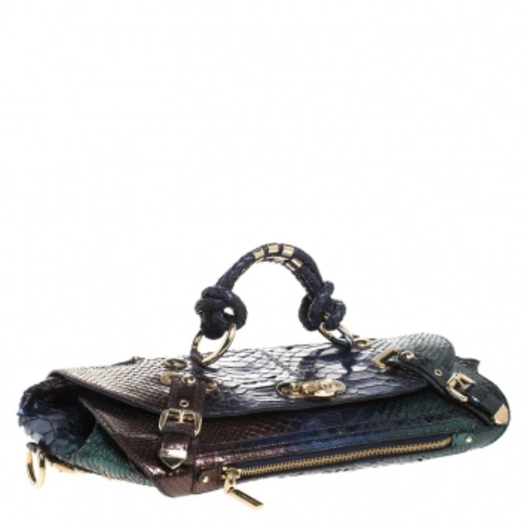 Versace Multicolor Ombre Python Canyon Tasche im Angebot 3