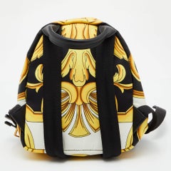 Versace Multicolor Printed Nylon and Leather Mini Medusa Pallazo Backpack