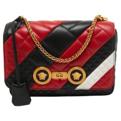 Versace Multicolor Quilted Leather Patchwork Icon Shoulder Bag