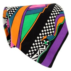 Versace Multicolor Silk Baroque Polka Dot Tie