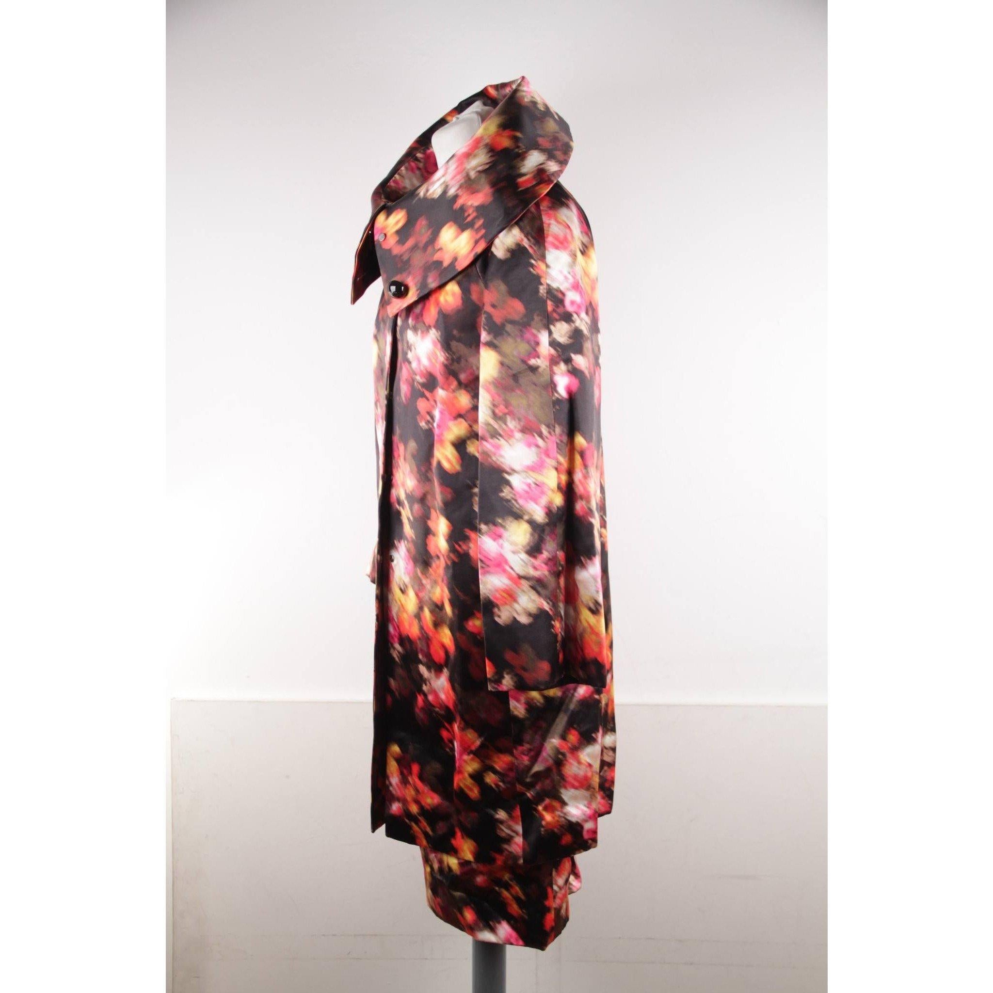 VERSACE Multicolor Silk SHORT SLEEVE DRESS & COAT Set SUIT Sz 40-42 2