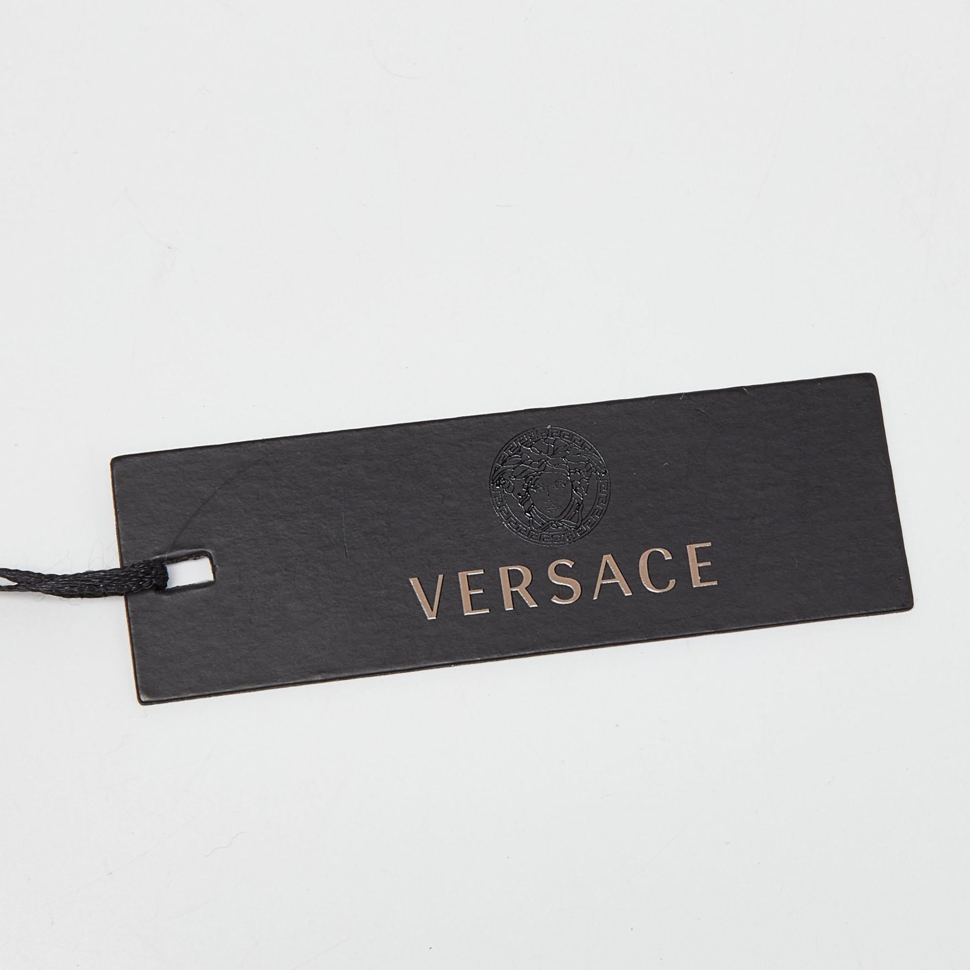 Pochette de téléphone Versace multicolore effet peau de serpent en nylon et cuir en vente 7