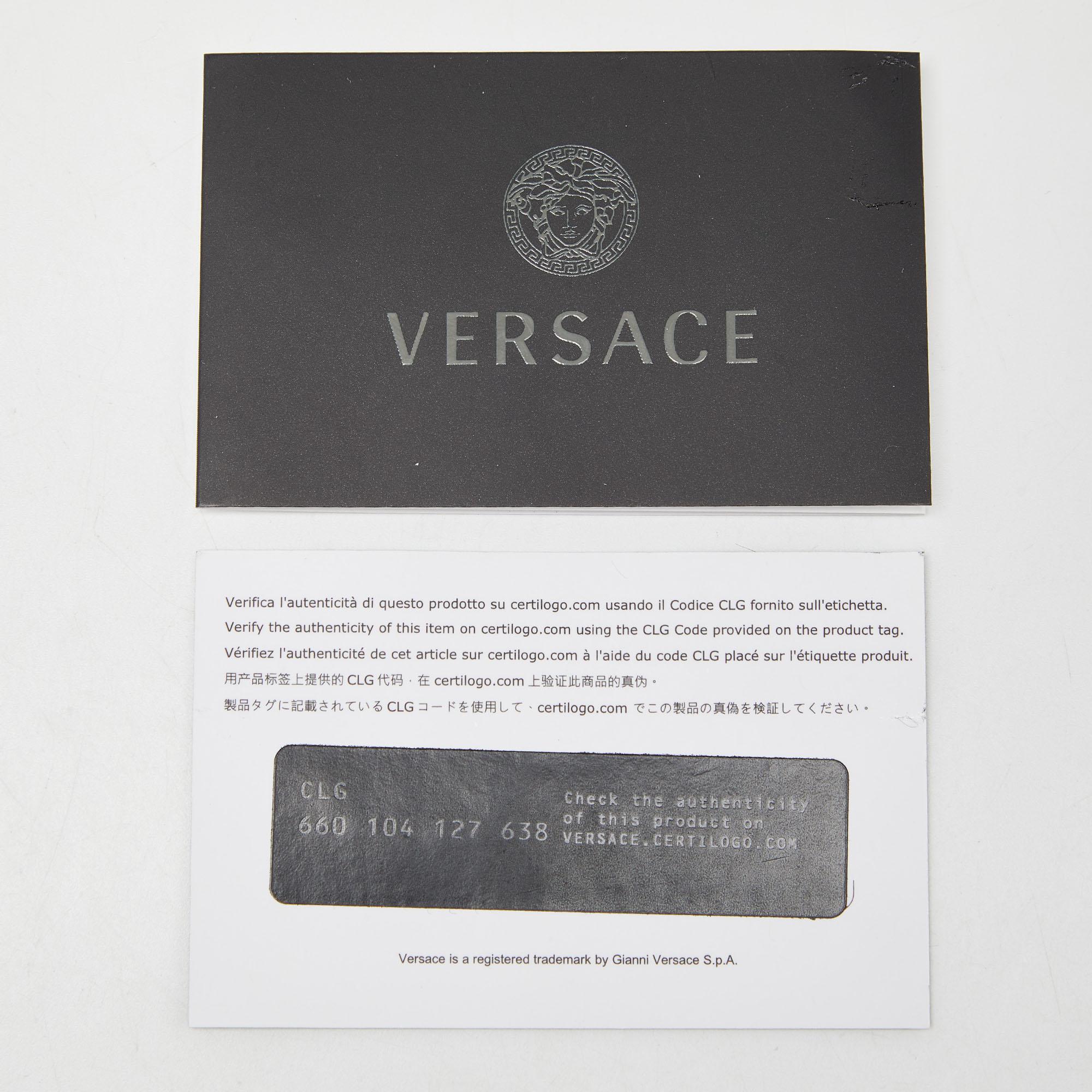 Versace Phone Case Pouch aus Nylon und Leder mit mehrfarbigem Schlangenhaut-Effekt im Angebot 8