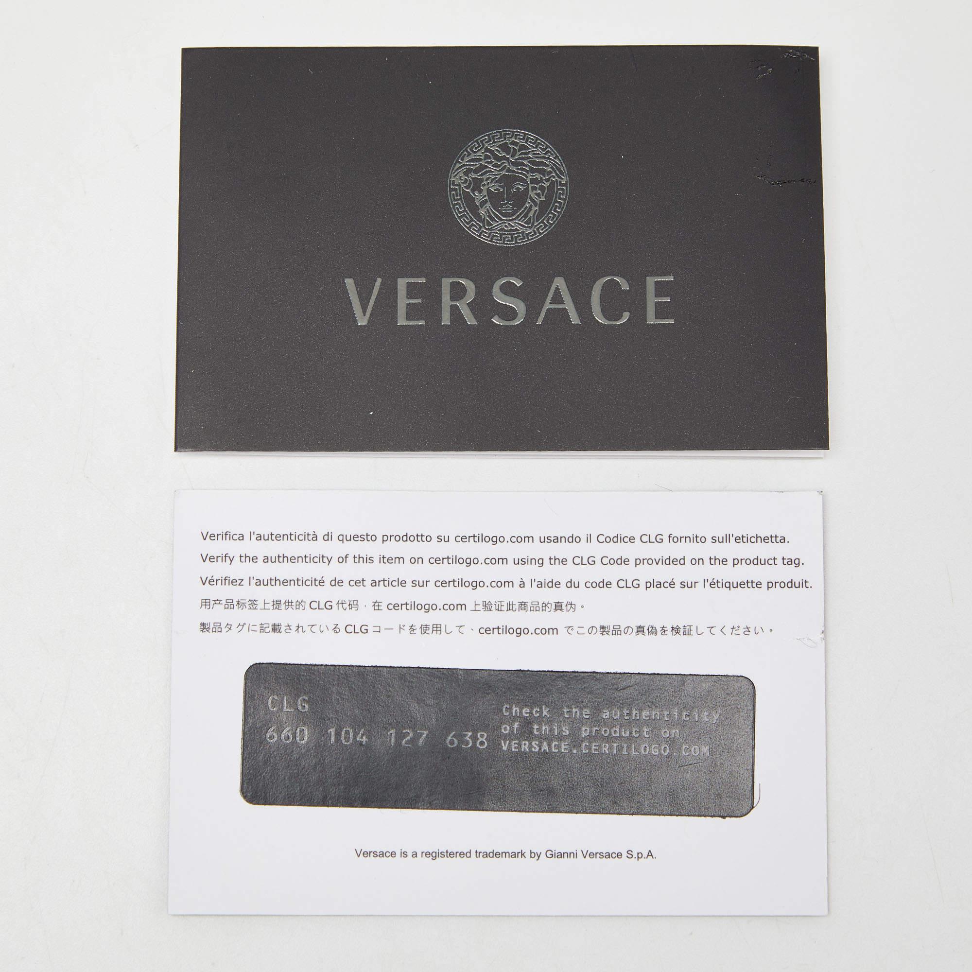 Men's Versace Multicolor Snakeskin Effect Nylon and Leather Phone Case Pouch