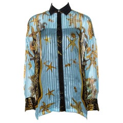 Versace Multicolor Tresor De La Mer Printed Chiffon Shirt S