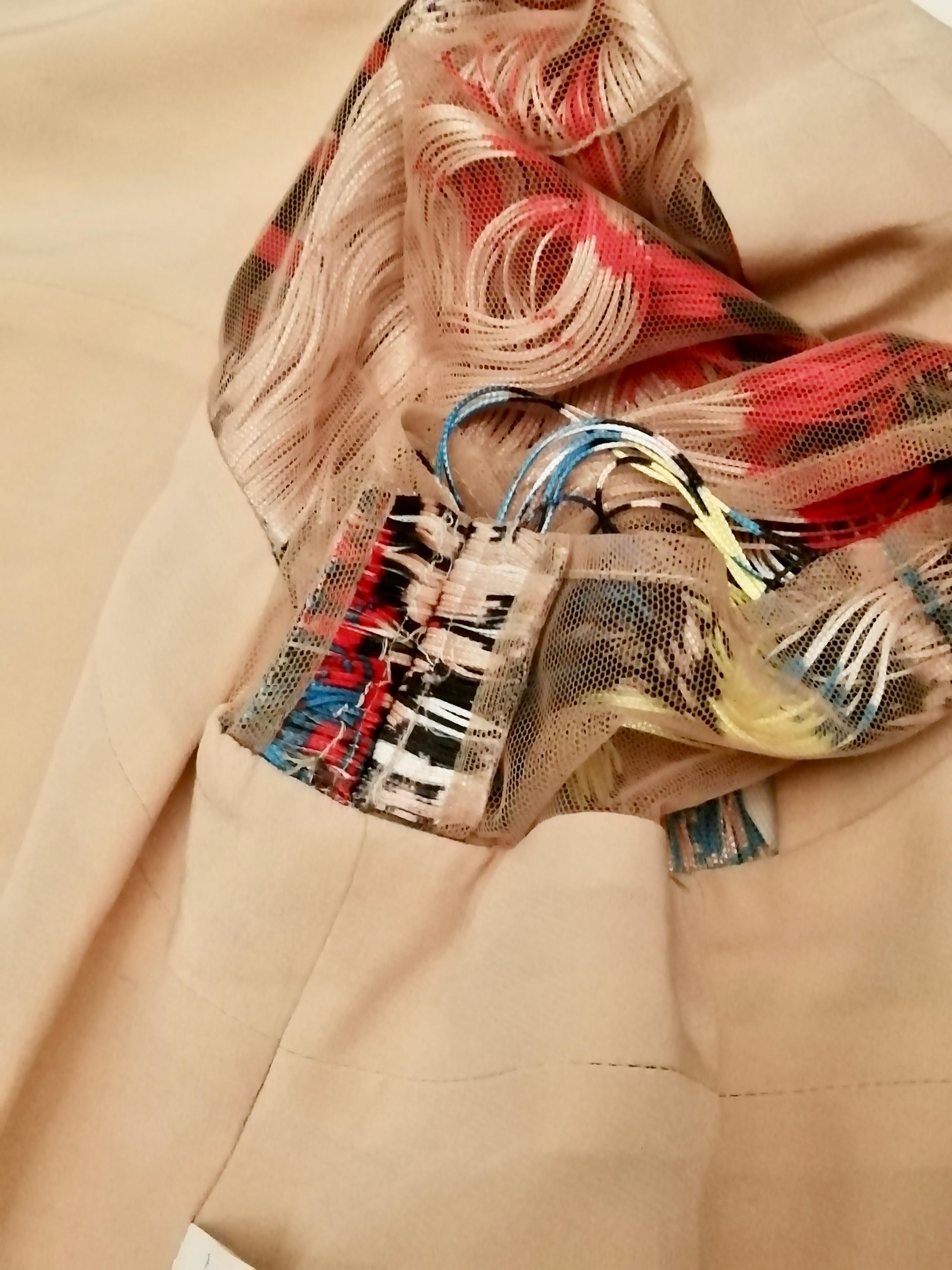 Robe en soie à franges multicolores VERSACE en vente 9