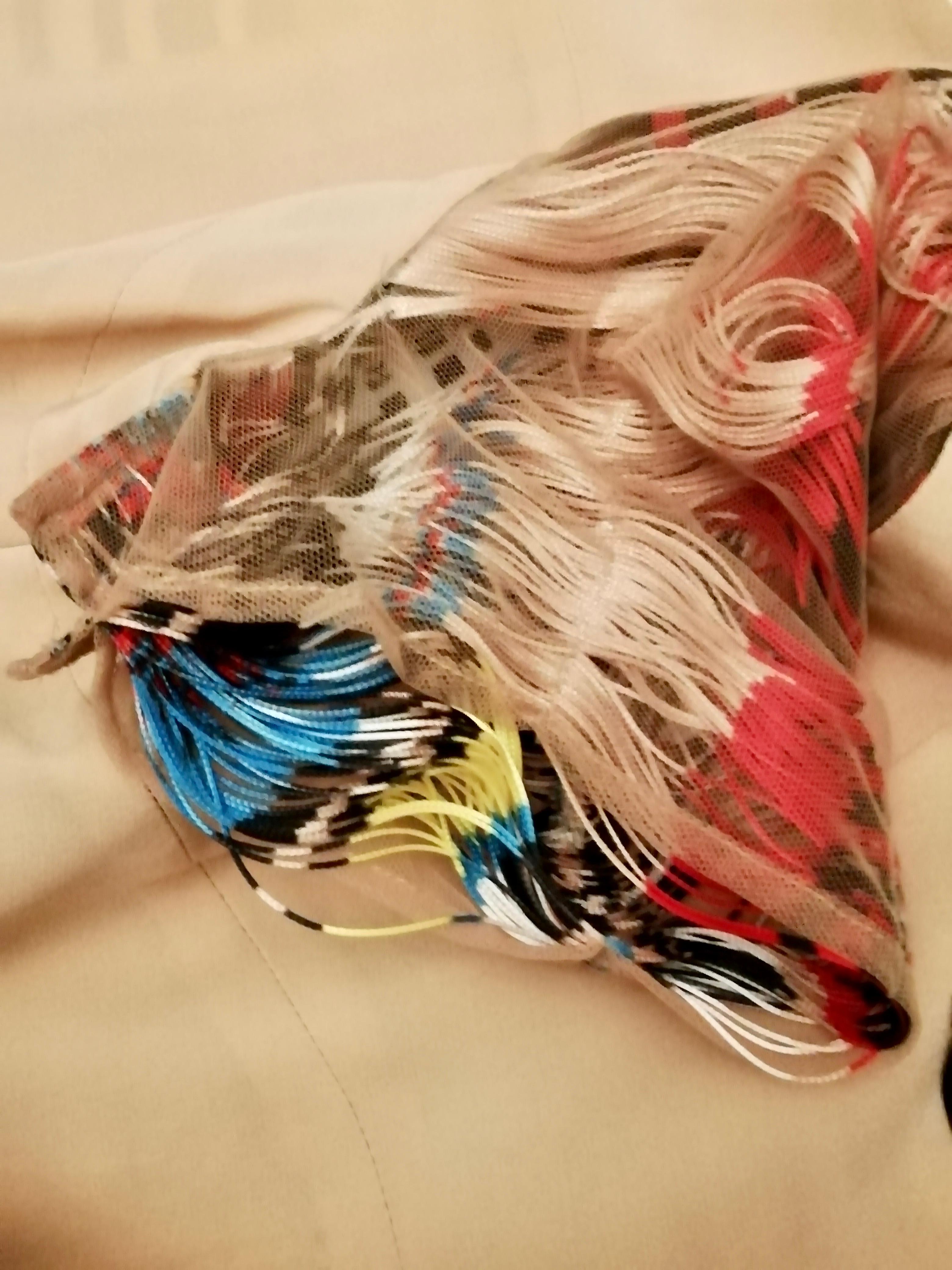 Robe en soie à franges multicolores VERSACE en vente 11