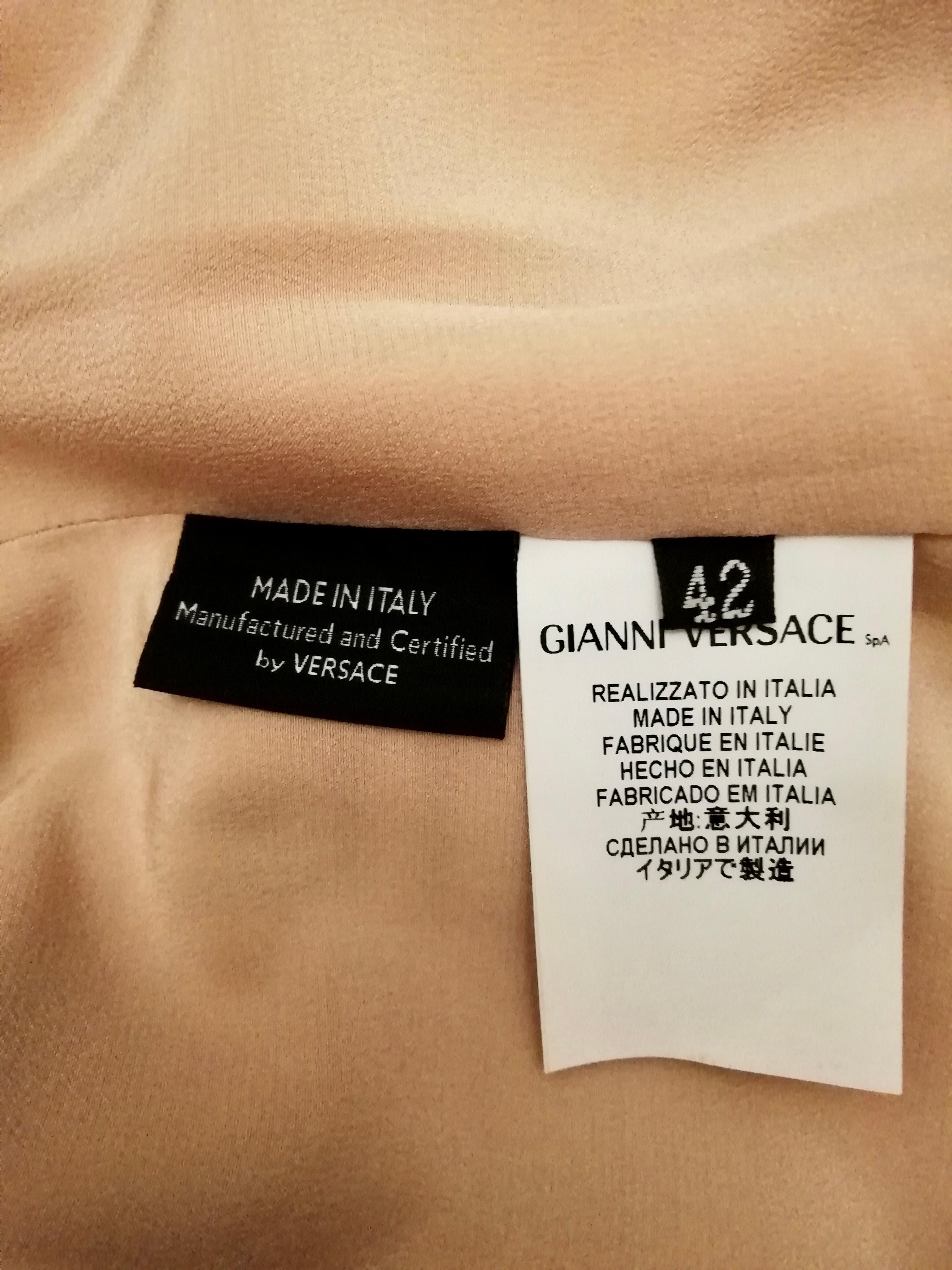Robe en soie à franges multicolores VERSACE en vente 14