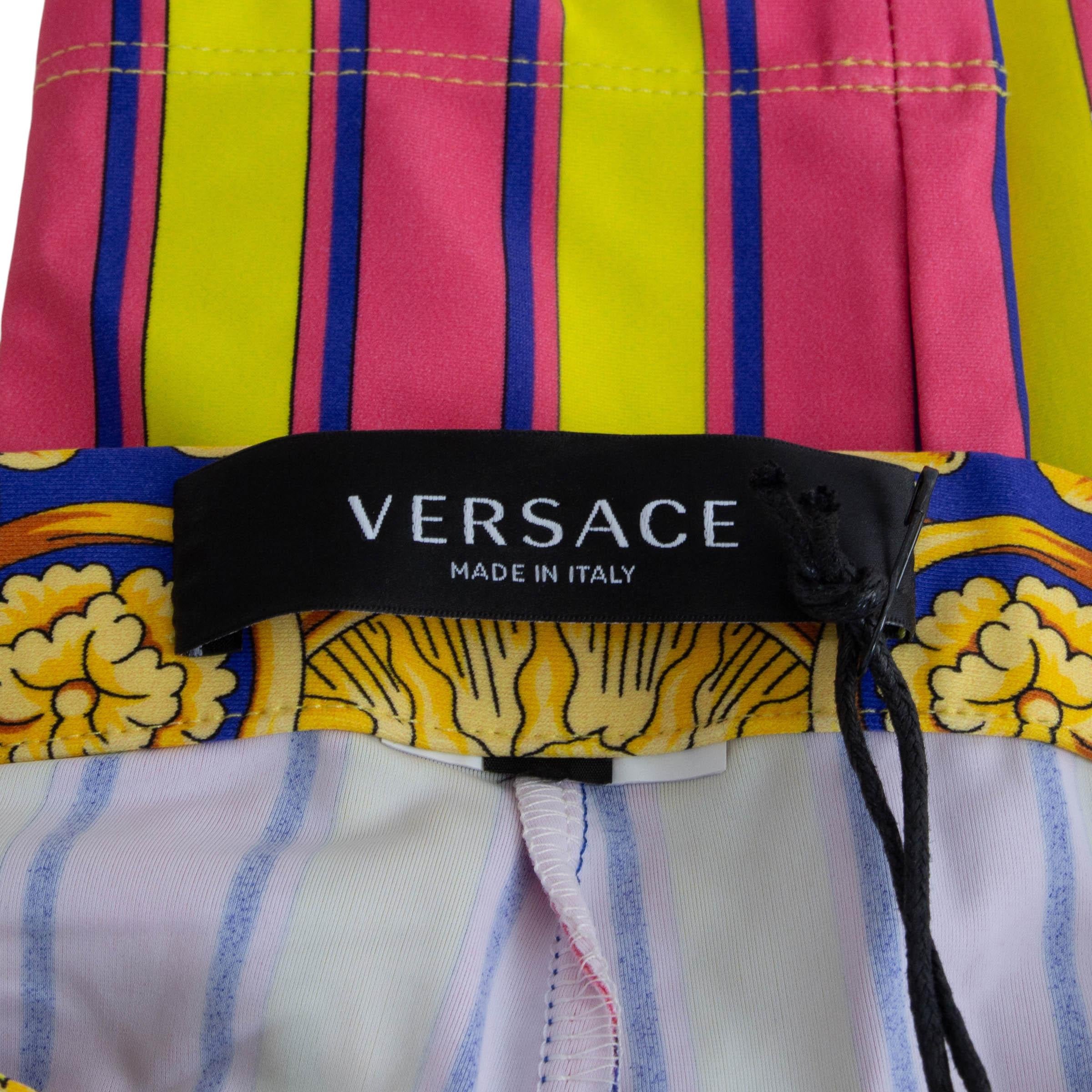 Women's VERSACE multicolored nylon 2023 MEDUSA PALM SPRINGS Leggings Pants S For Sale