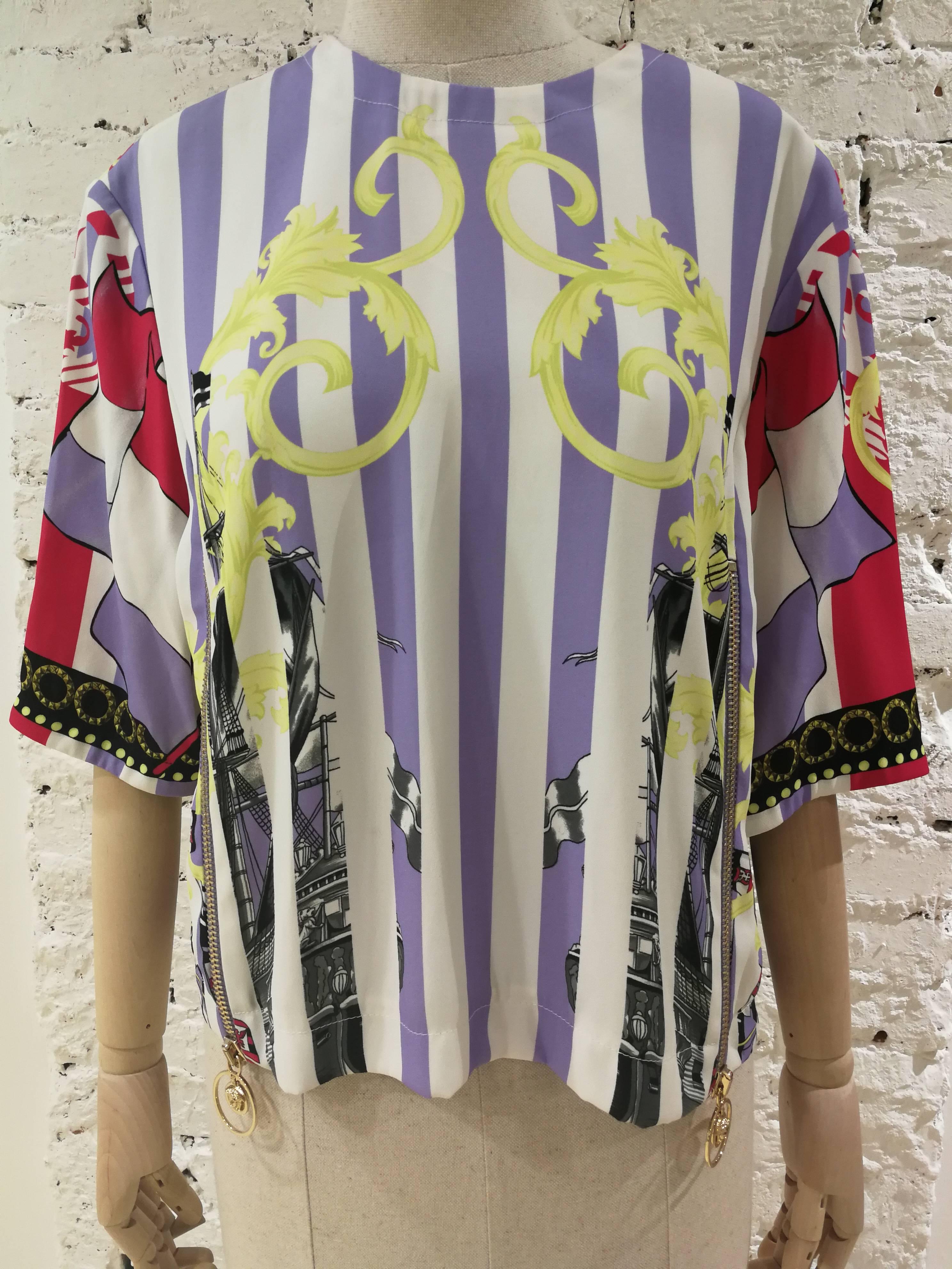 Versace multicoloured Blouse  In New Condition For Sale In Capri, IT