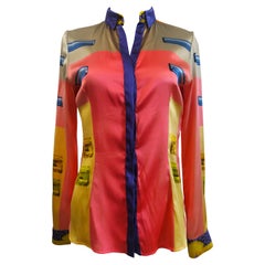 Versace multicoloured silk shirt