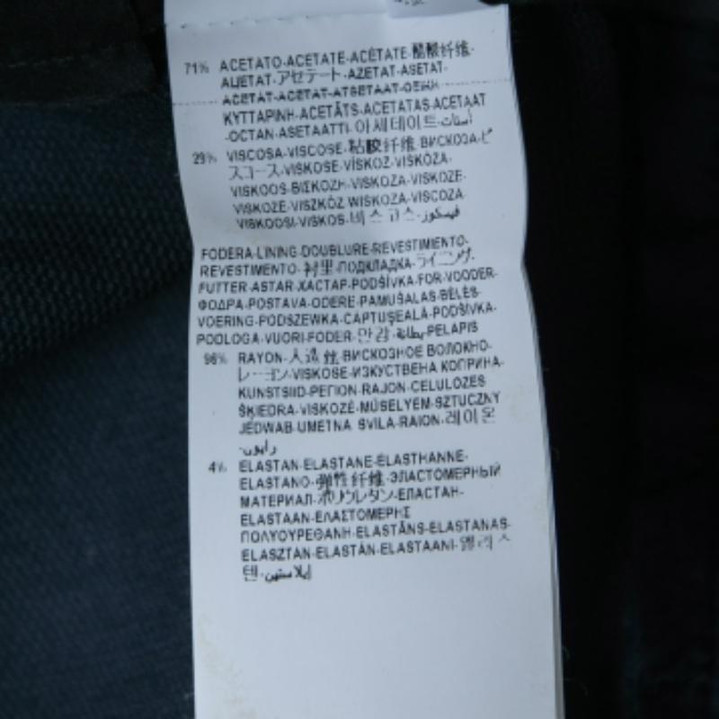 Marineblaue Stretch-Leggings von Versace mit Kontrastpaspelierungsdetails in Kontrast, S im Zustand „Hervorragend“ im Angebot in Dubai, Al Qouz 2