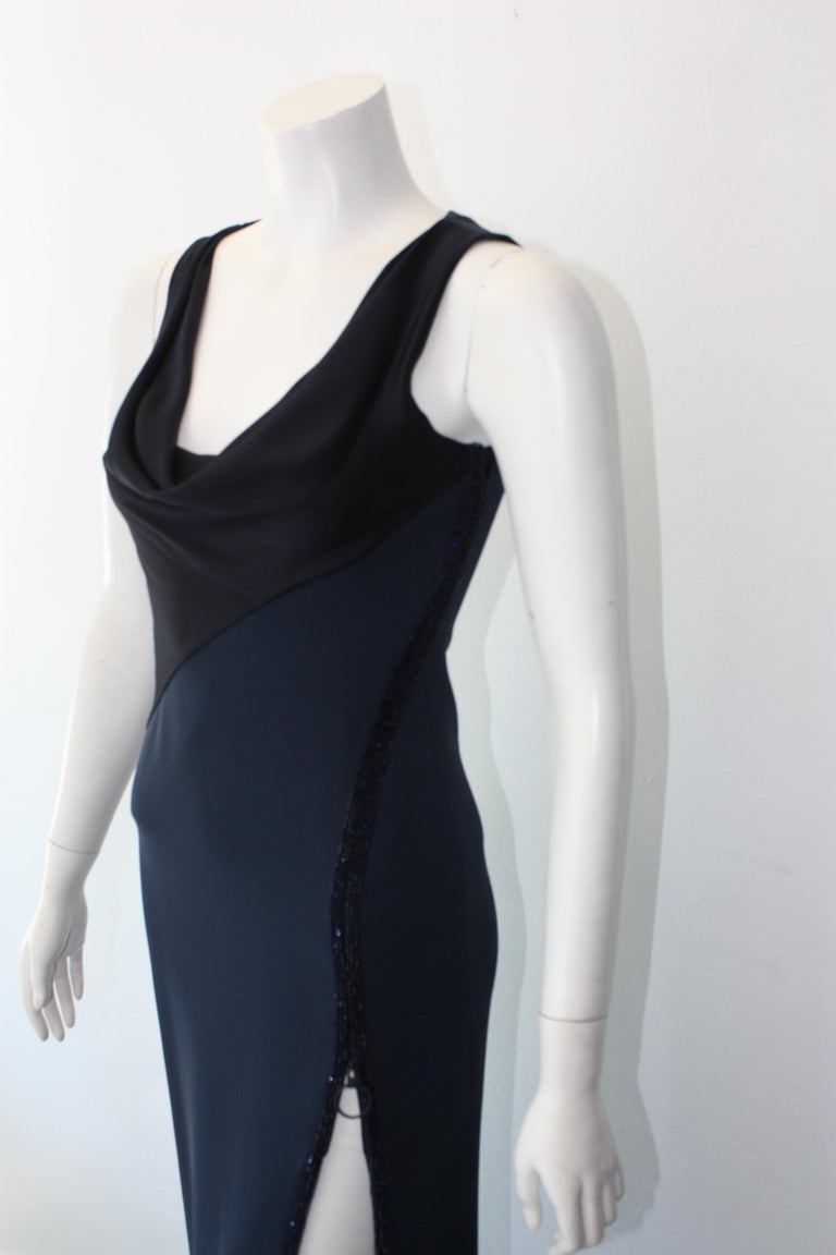 Versace Navy Dress For Sale at 1stDibs