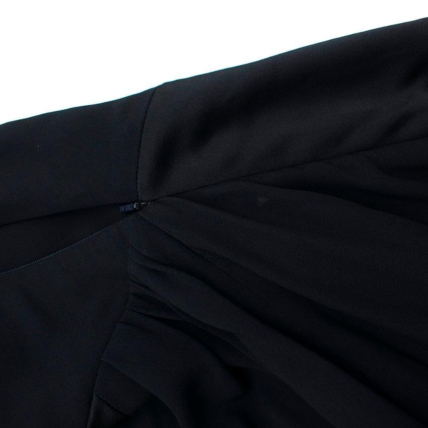 Women's Versace Navy Twist One Shoulder Crepe Dress - Size US 2 For Sale