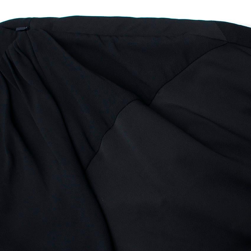 Versace Navy Twist One Shoulder Crepe Dress - Size US 2 For Sale 1