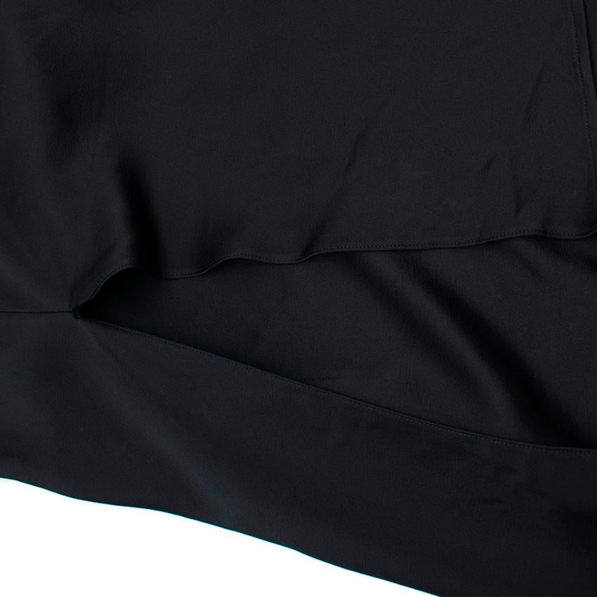Versace Navy Twist One Shoulder Crepe Dress - Size US 2 For Sale 2