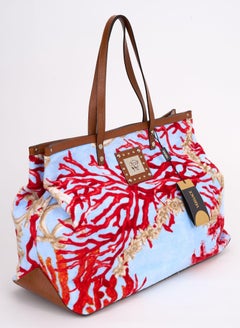 Versace New Coral Ocean Beach Tote