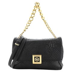 Versace New Icon Flap Bag Barocco Leather Medium
