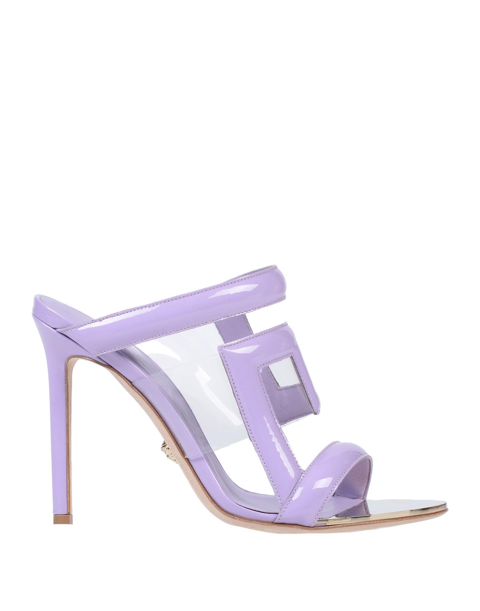 versace clear heels