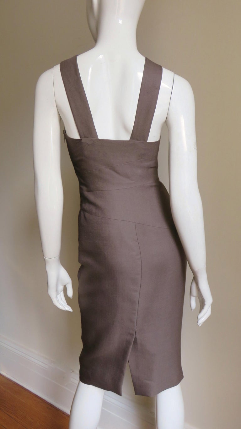Versace New Bodycon Spiral Seam Dress For Sale 3