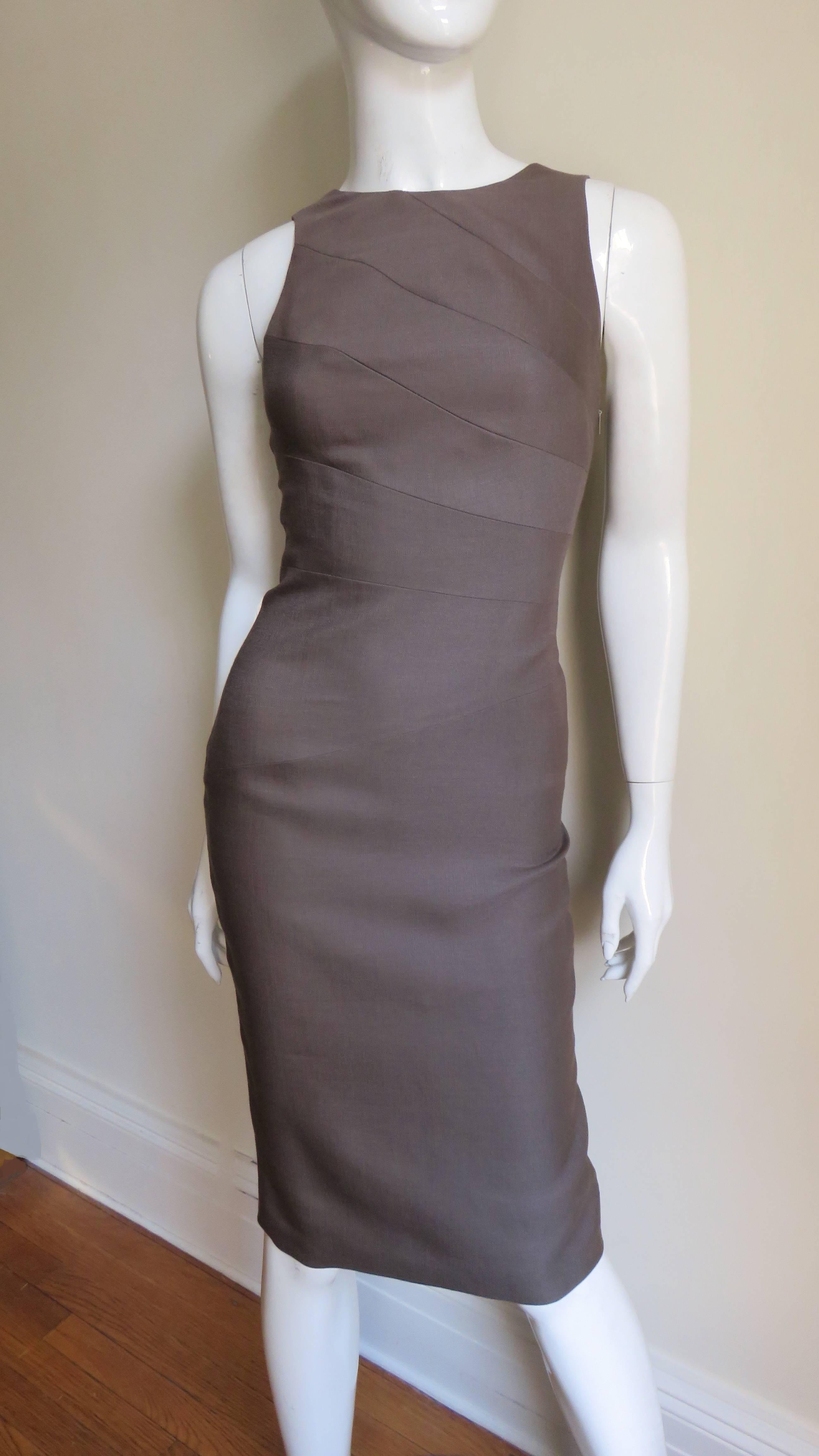 Women's Versace New Bodycon Spiral Seam Dress