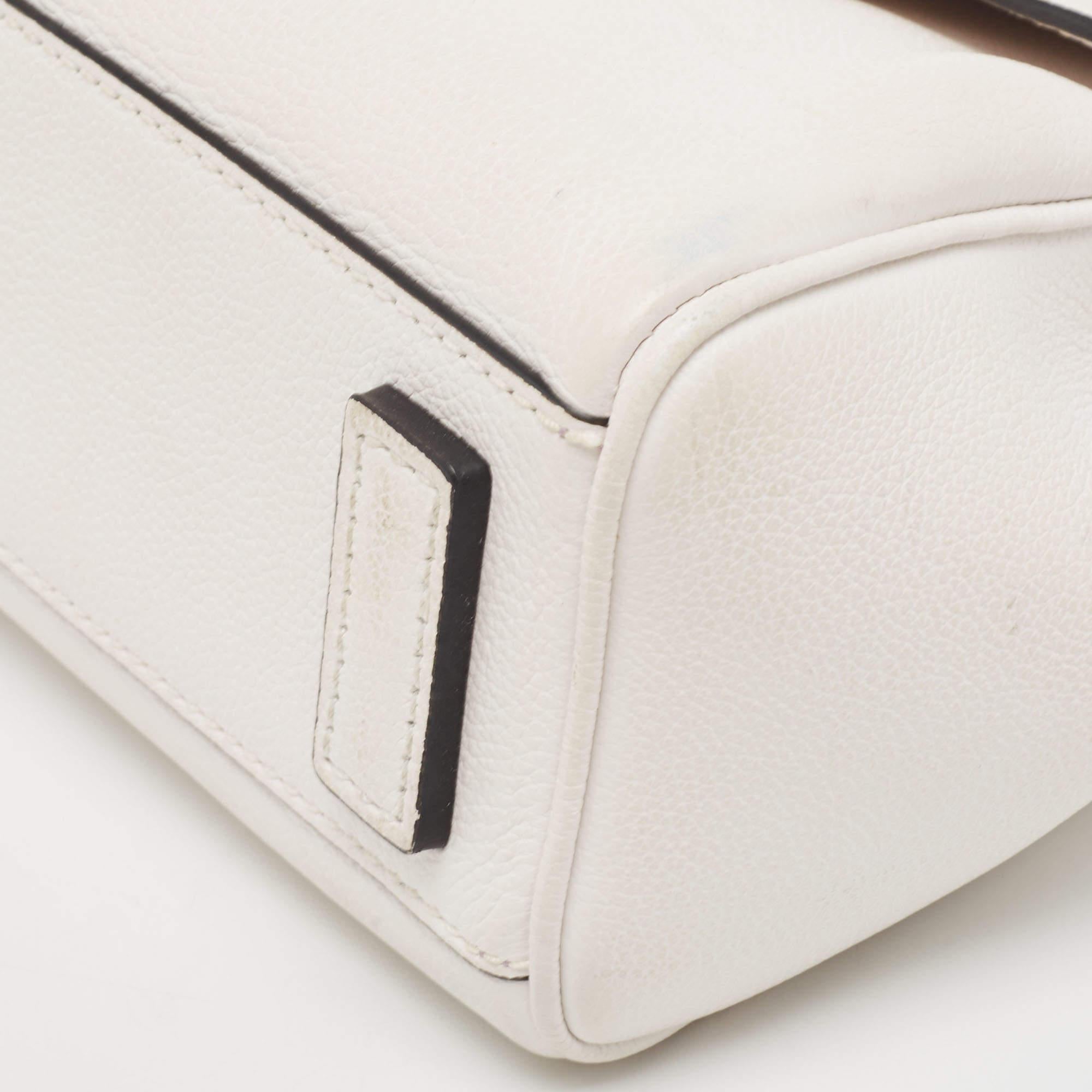 Women's Versace Off White Leather La Medusa Top Handle Bag For Sale