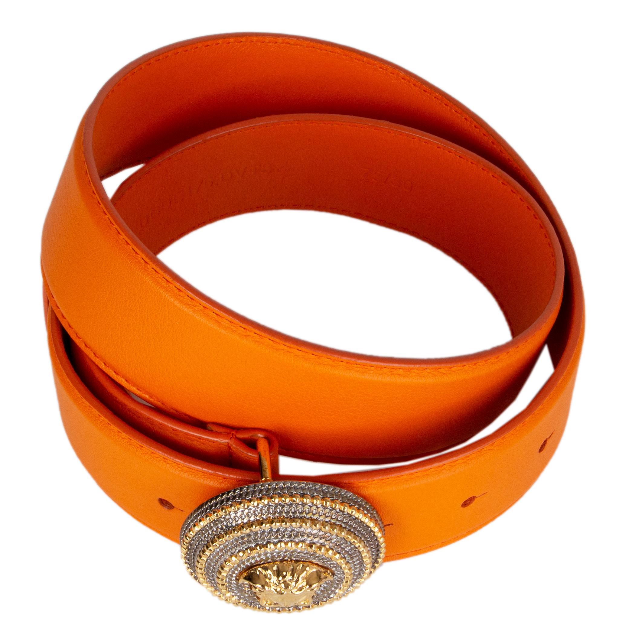 orange versace belt