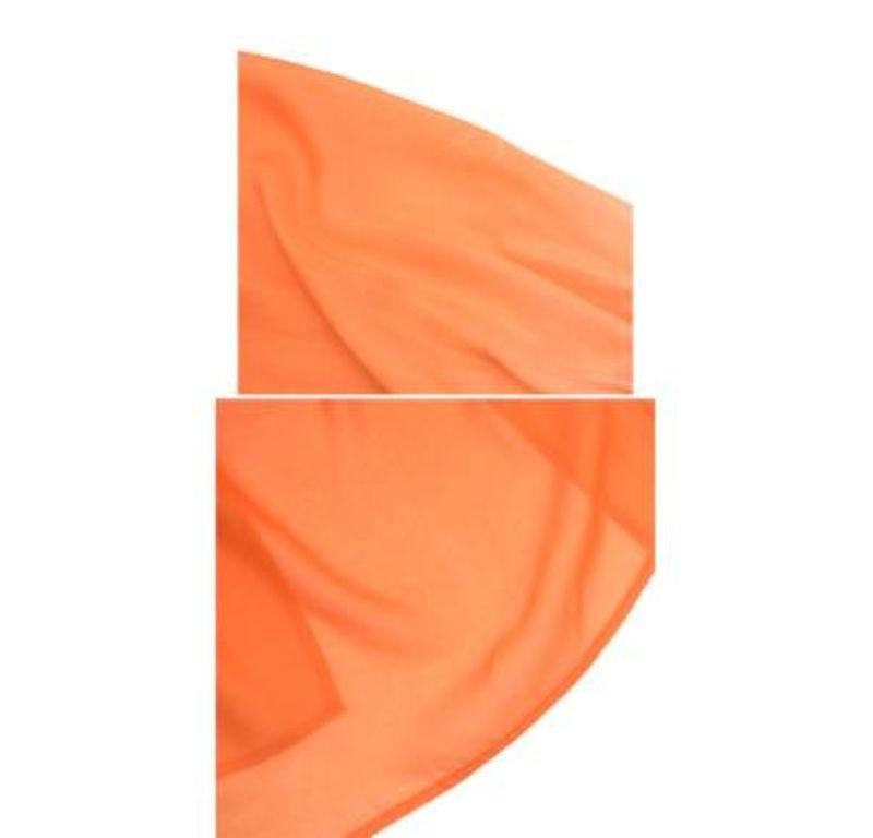Versace Orange Silk Off-shoulder Top For Sale 6