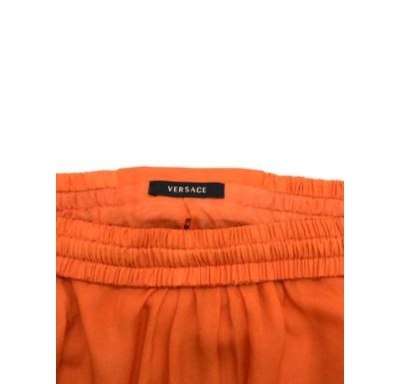 Women's Versace Orange Silk Off-shoulder Top For Sale