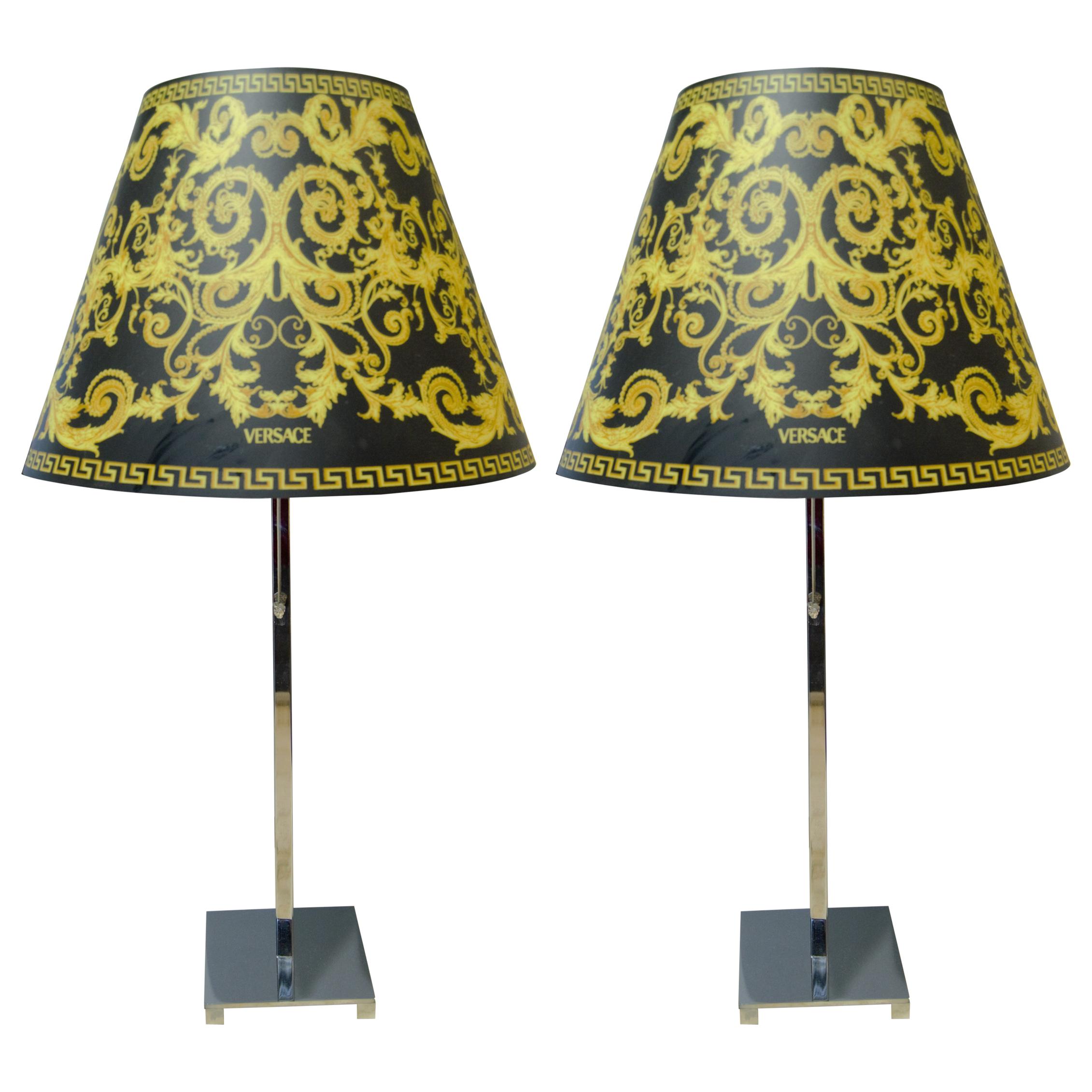 Versace, Pair of Lamps at 1stDibs | versace table lamps, versace lamps, versace  lamps for sale
