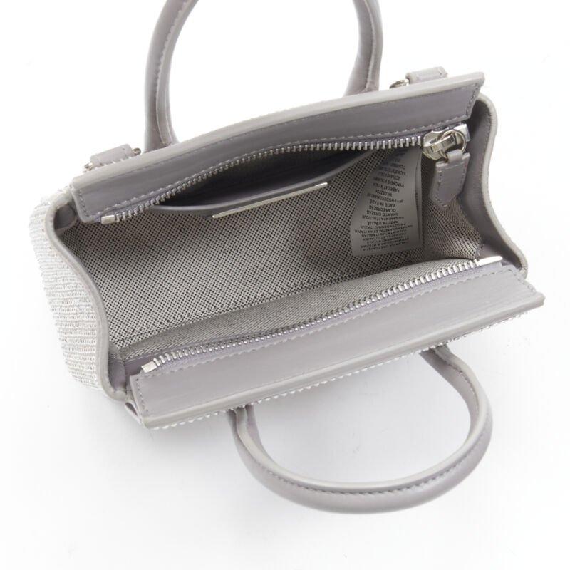 VERSACE Palazzo Empire Mini Limited Edition grey crystal crossbody bag For Sale 4