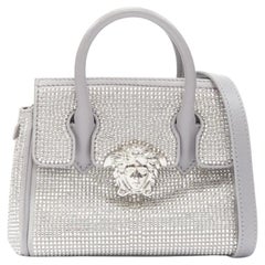 VERSACE Palazzo Empire Mini Limited Edition grey crystal crossbody bag
