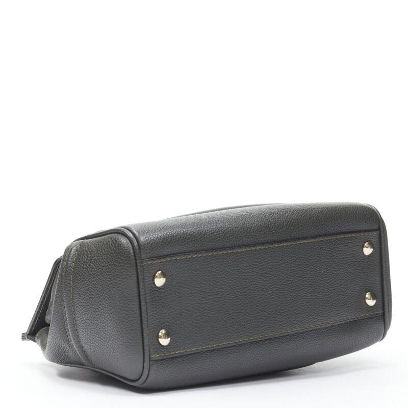 Women's VERSACE Palazzo Empire Small charcoal green black Medusa crossbody satchel bag For Sale