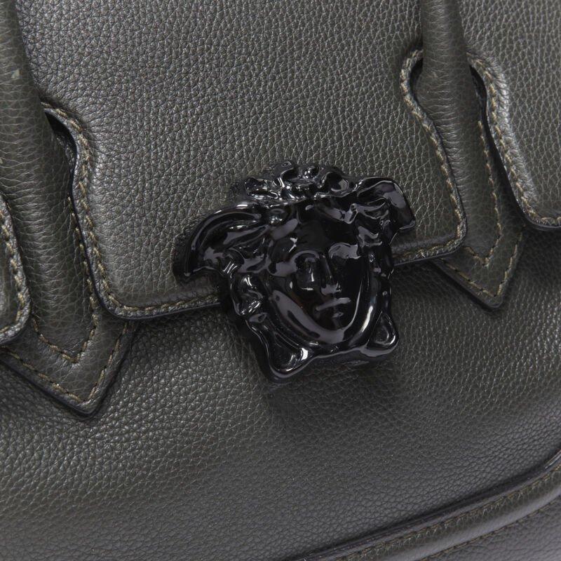 VERSACE Palazzo Empire Small charcoal green black Medusa crossbody satchel bag For Sale 1