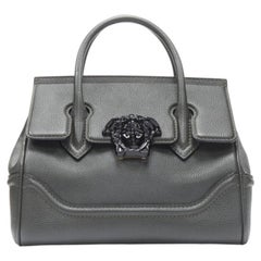VERSACE Palazzo Empire Small charcoal green black Medusa crossbody satchel bag
