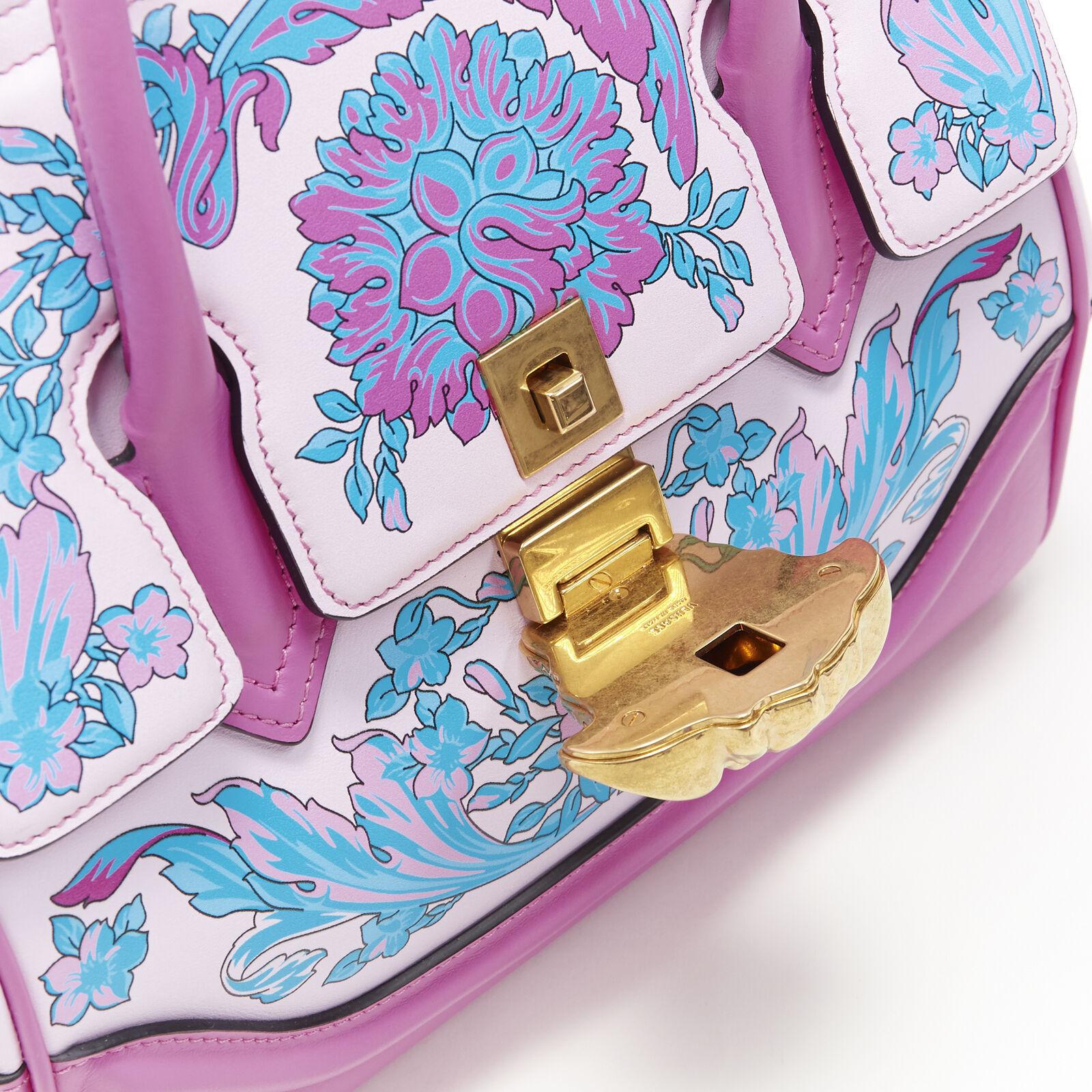 VERSACE Palazzo Empire Kleine Technicolor Barock rosa Medusa Tragetasche 5