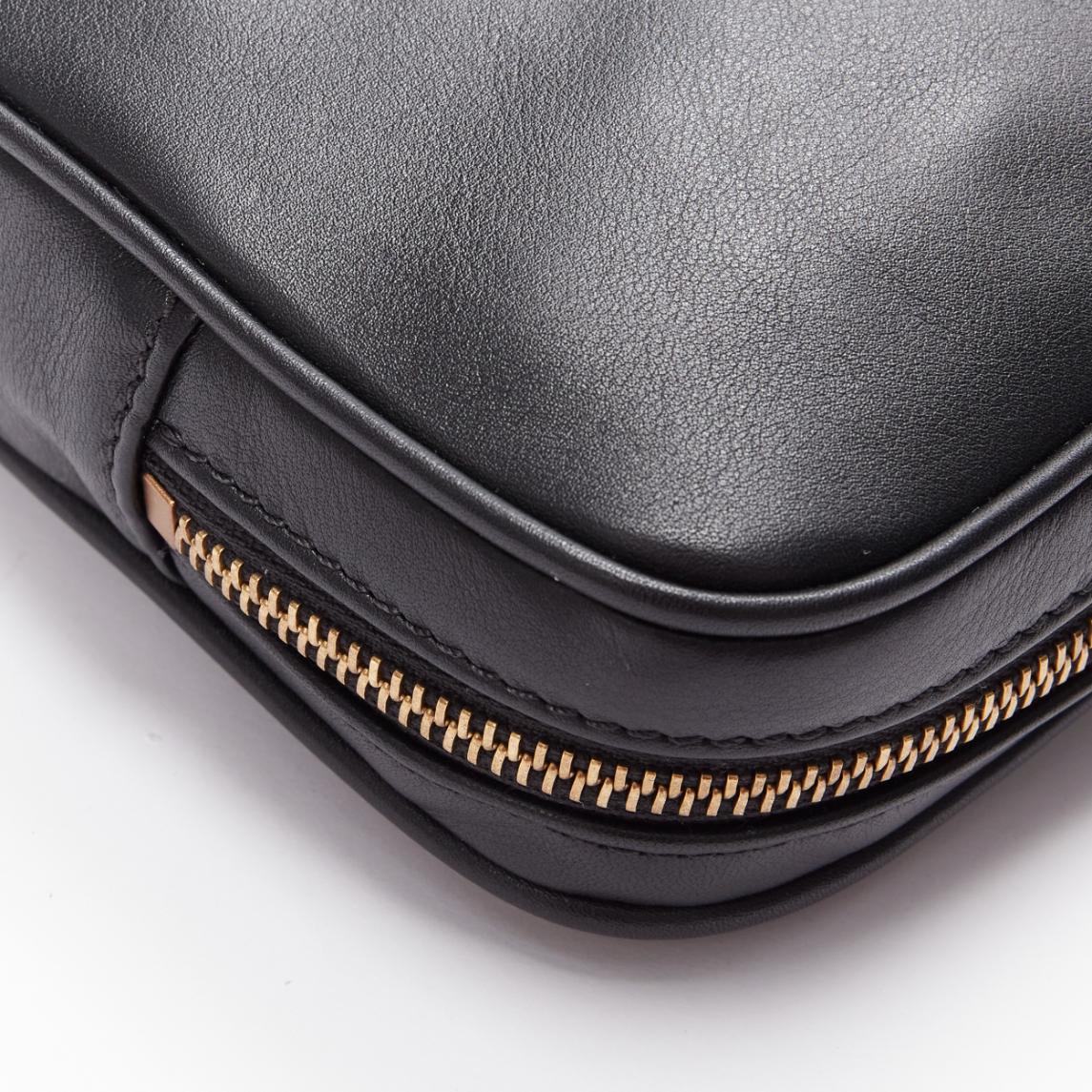 VERSACE Palazzo Medusa black lambskin leather gold zip wristlet clutch bag- For Sale 4