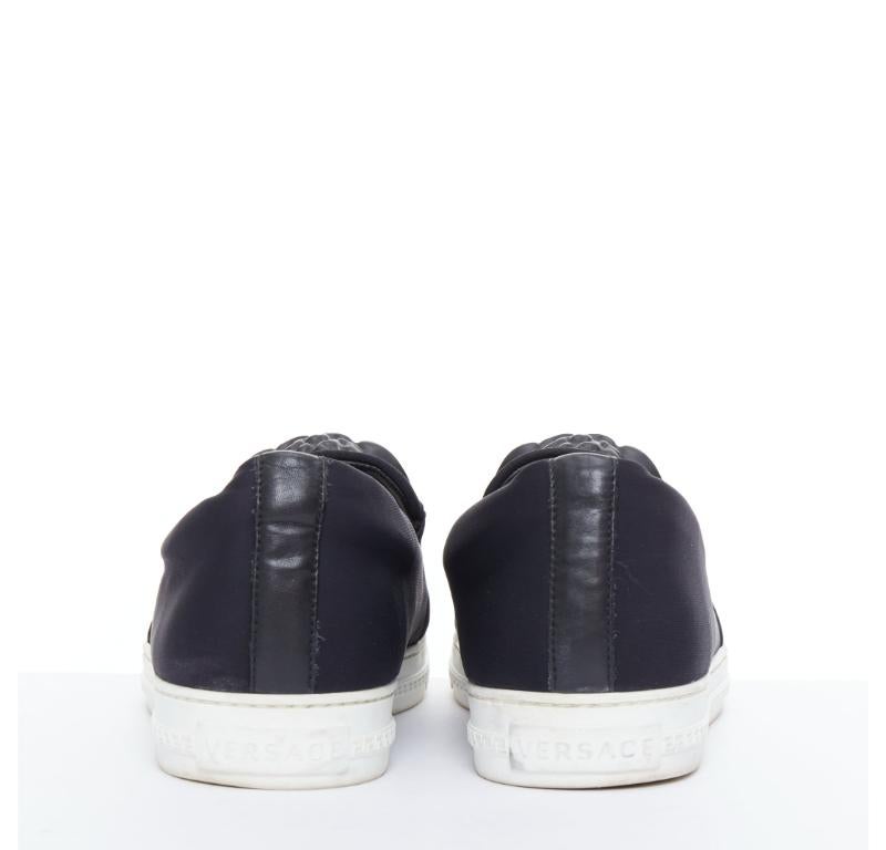 VERSACE Palazzo Medusa black metal scuba skate sneakers EU43 1