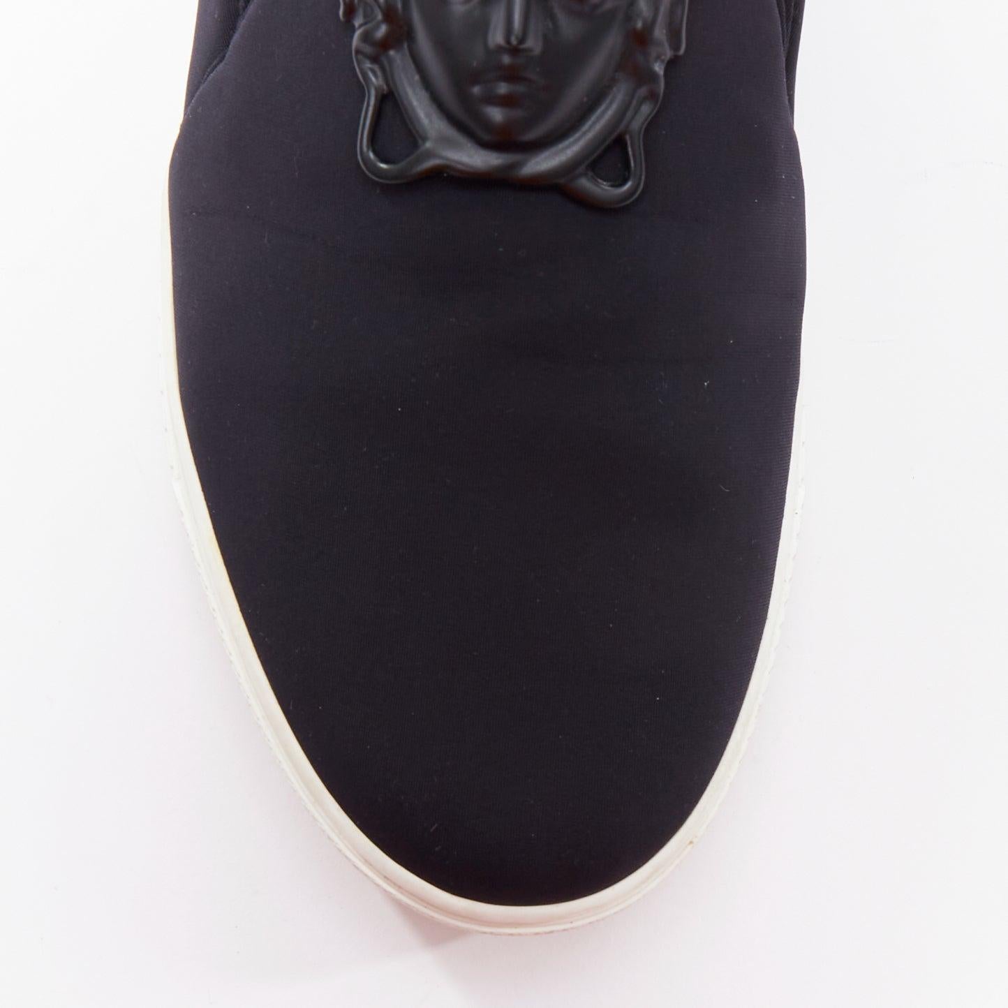 VERSACE Palazzo Medusa black metal scuba skate sneakers EU43 1