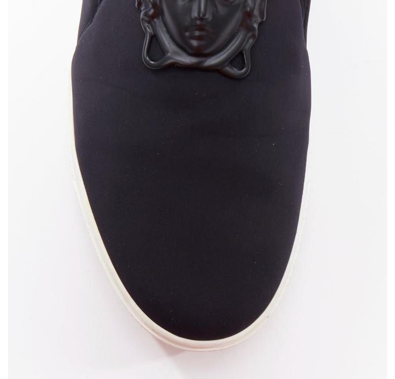 VERSACE Palazzo Medusa black metal scuba skate sneakers EU43 2