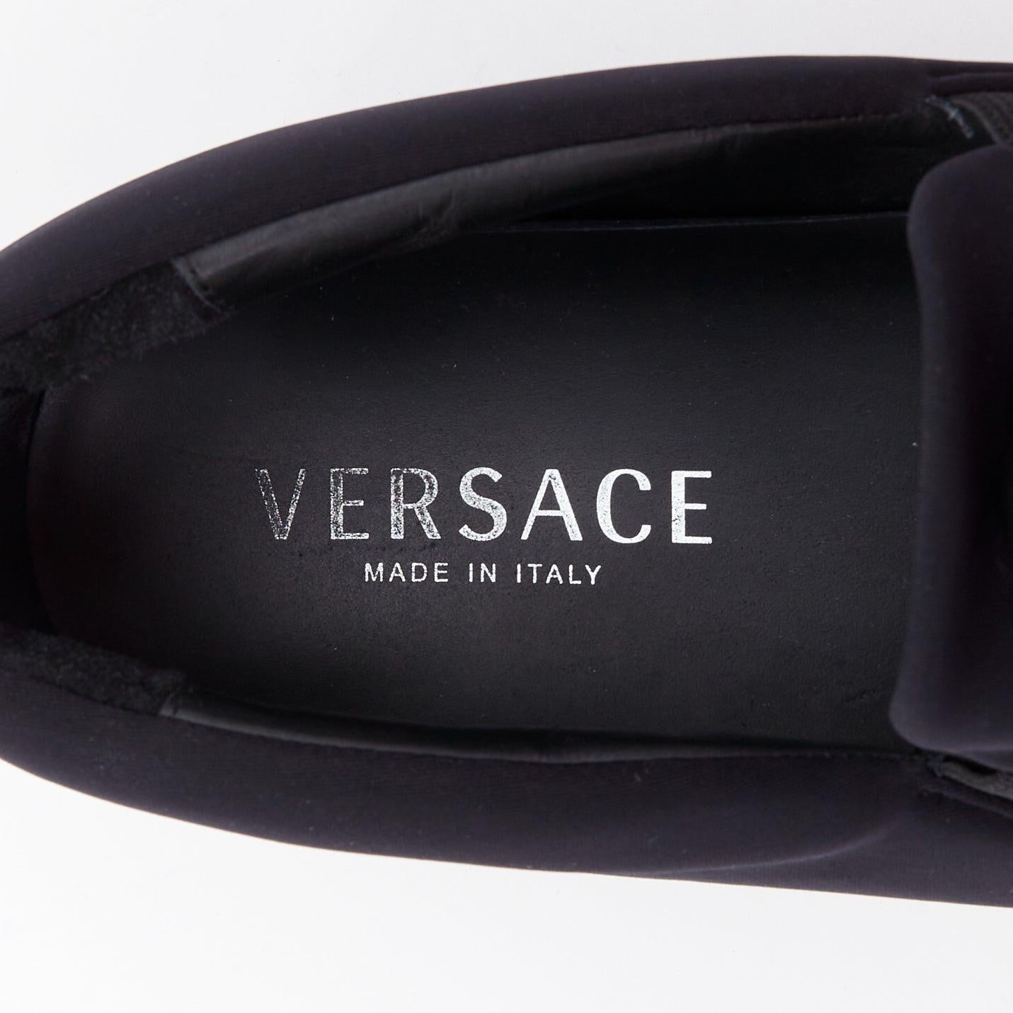 VERSACE Palazzo Medusa black metal scuba skate sneakers EU43 4