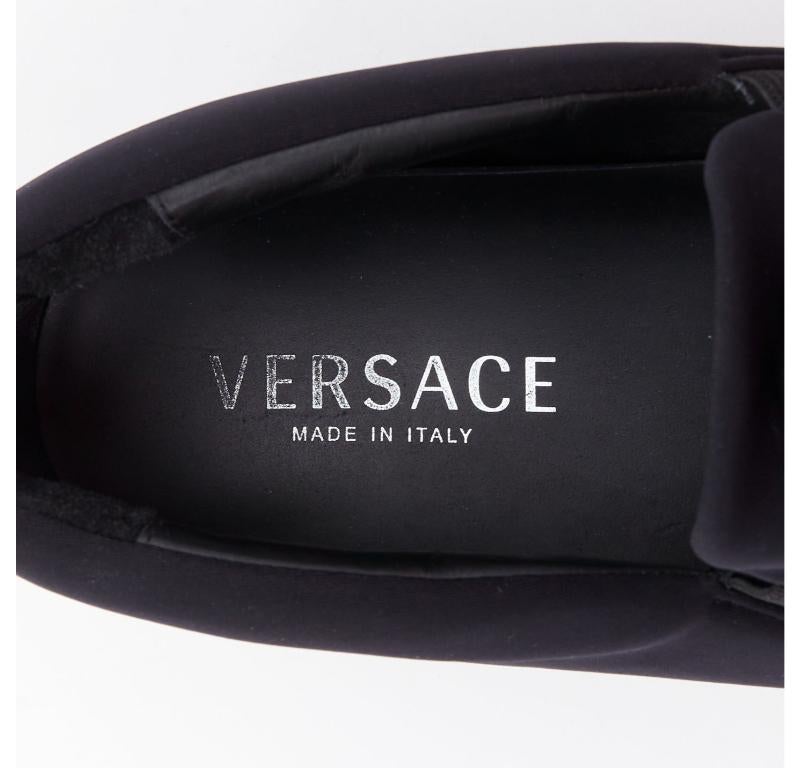 VERSACE Palazzo Medusa black metal scuba skate sneakers EU43 5