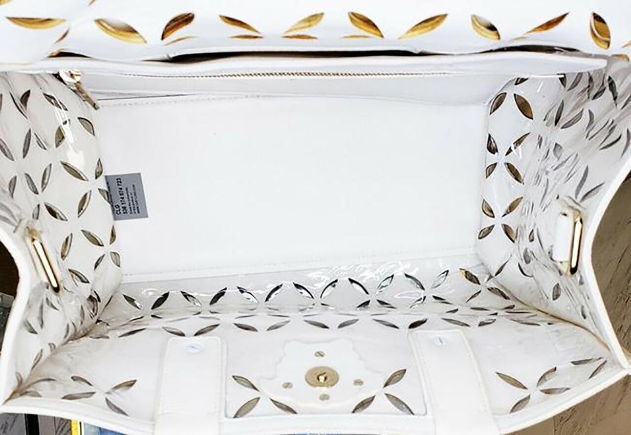 VERSACE PALAZZO PERFORATED LEATHER TOTE Bag   For Sale 4
