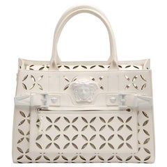 VERSACE PALAZZO PERFORATED LEATHER TOTE Bag  