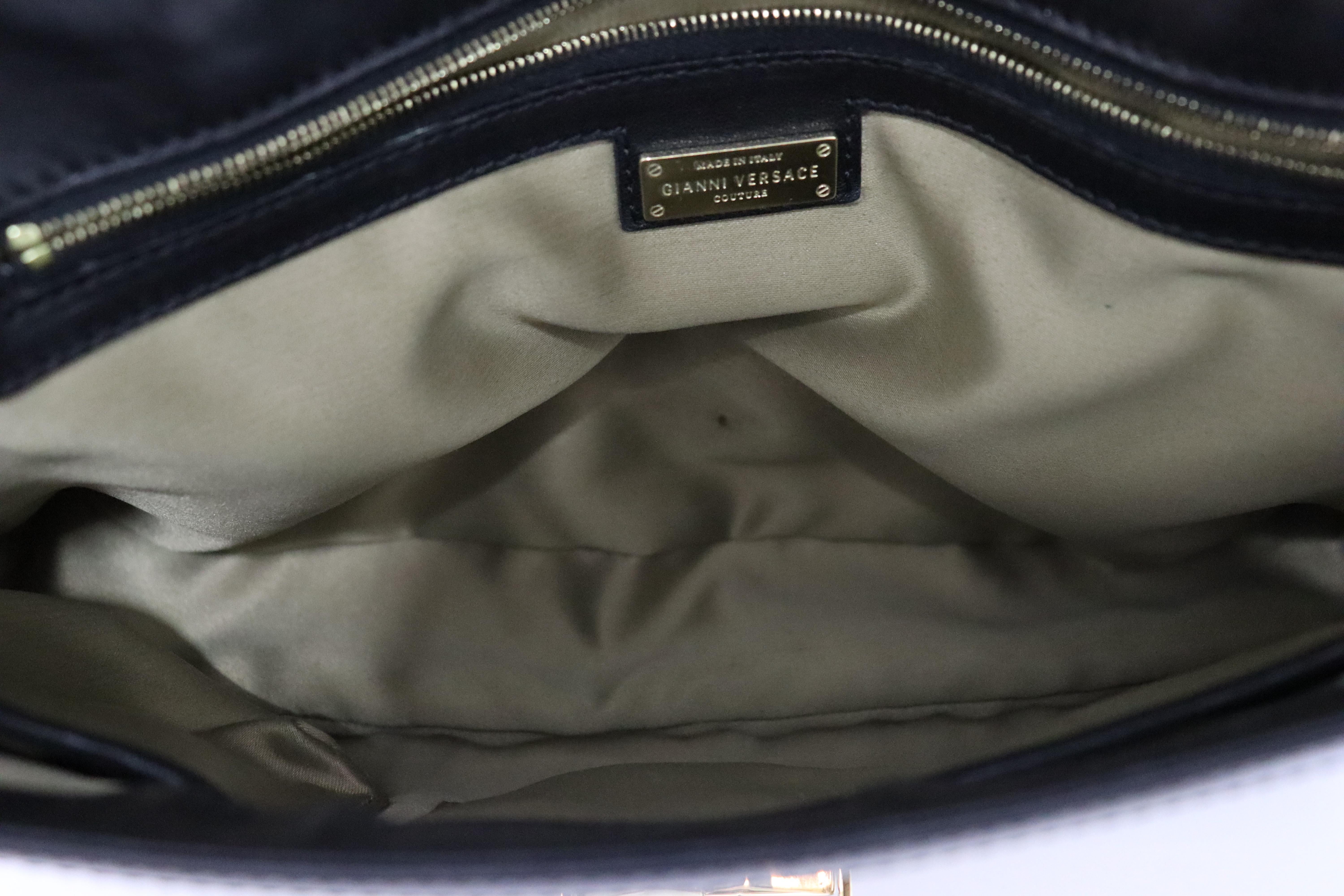 Versace Patent Leather Shoulder Handbag 1