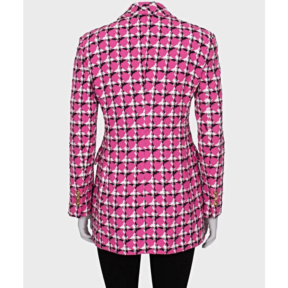 Rosa Versace rosa in misto cotone  Giacca con bottoni dorati Sz.38/XS in vendita